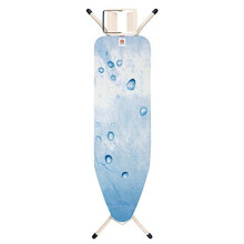 Brabantia Ironing Board size B (124 x 38 cm) with Adjustable Iron Rest, Ice Water Cover