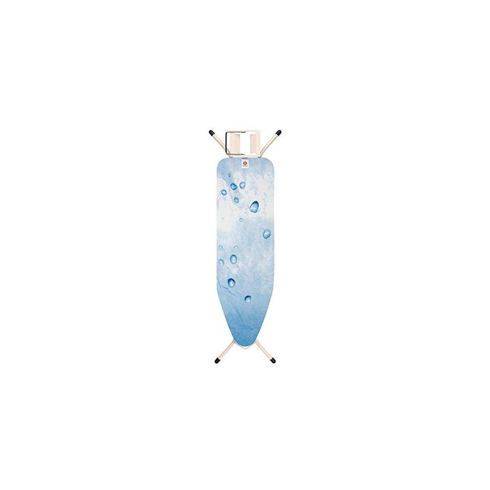Brabantia Ironing Board Size B (124 X 38 Cm) With Adjustable Iron Rest, Ice Water Cover