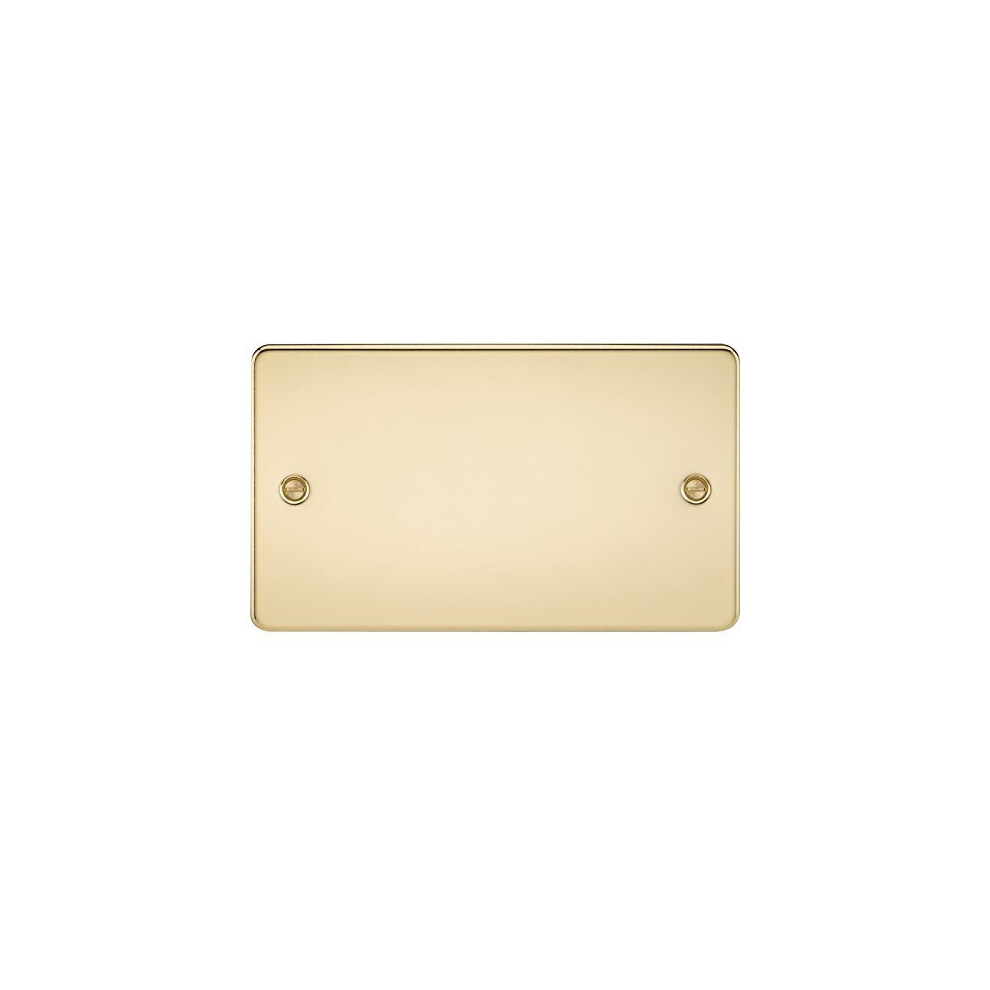 Knightsbridge Fpav8360pb Flat 2G Blanking Plate-Polished Brass 5055832918929