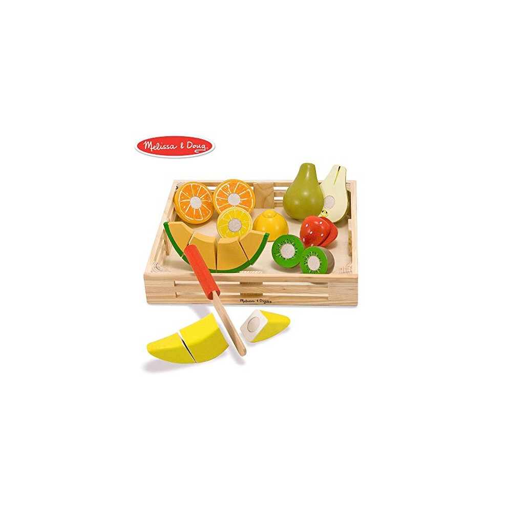 Melissa & Doug Wooden Cutting Fruit | Pretend Play | Play Food | 3+ | Gift for Boy or Girl