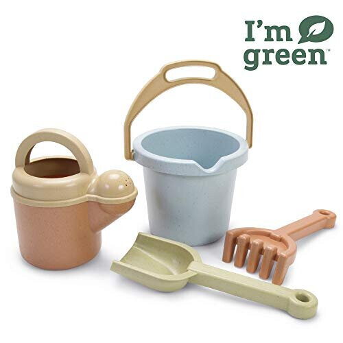Giocattoli Bioplastici - Dantoy - Gioco Esterno Bambino - Secchiello Sabbia Completo - 4 pezzi - Arancione