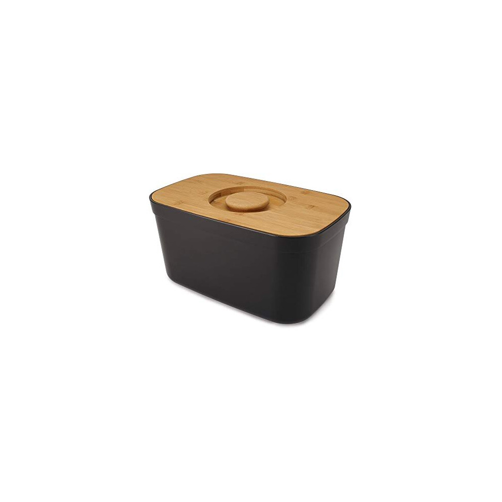 Joseph Joseph Bread Bin with Cutting Board Lid-Black, One size