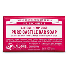Dr. Bronner's Rose Bar Soap Made with Organic Ingredients 140 g