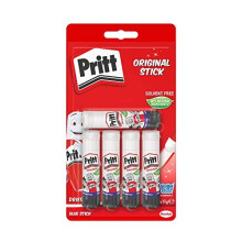 Pritt Glue Stick, Safe & Child-Friendly Craft Glue for Arts & Crafts Activities, Strong-Hold adhesive for School & Office Supplies, 5x11g Pritt Stick