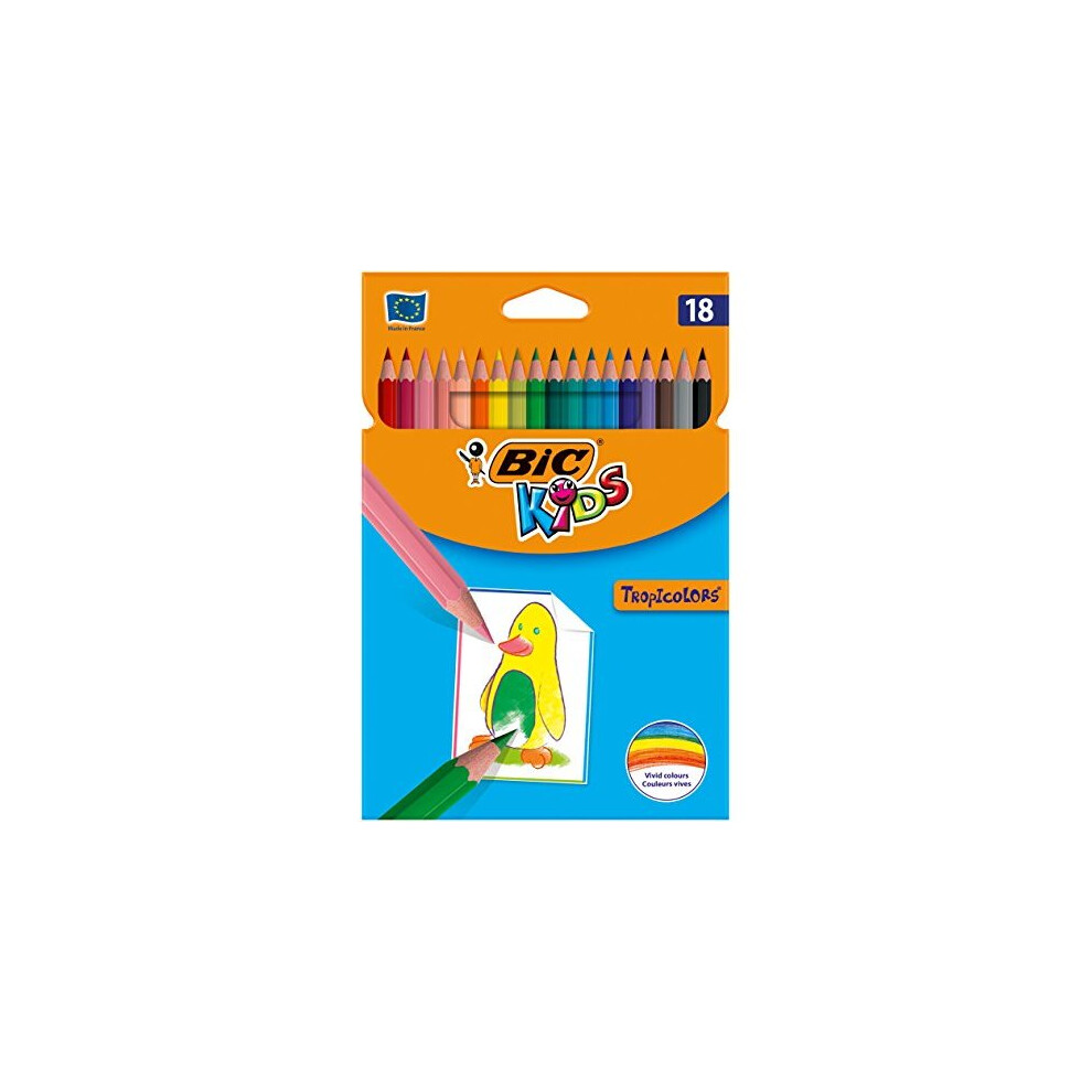 BIC Kids Tropicolors 2 Colouring Pencils 18 Pack