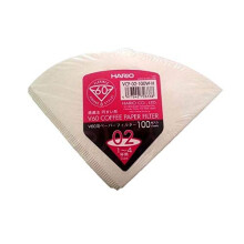 HARIO Paper Filters for V60 Dripper Coffee Maker, Compatible with Size 02, White, 100 Pack, 2-100pcs