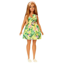 Barbie Fashionistas Docka med Långt Blont Hår - Tropisk Outfit