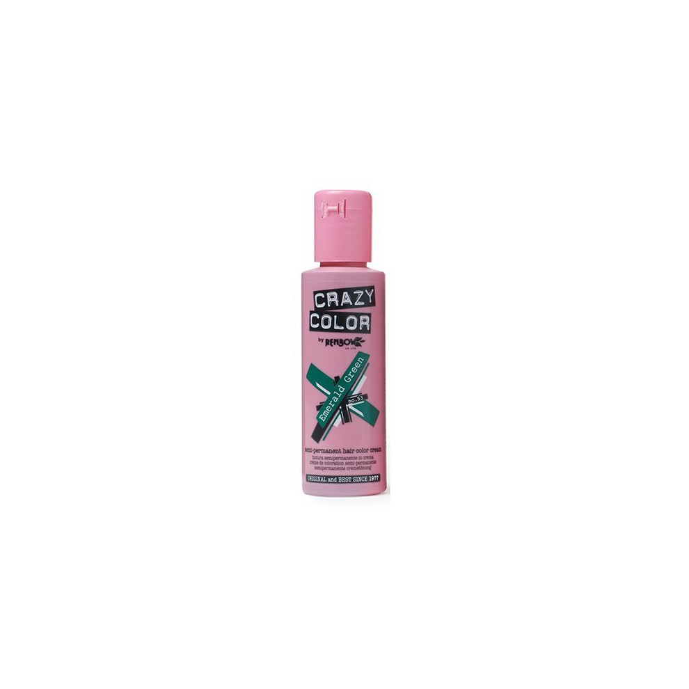 Renbow Green Crazy Color Semi-Permanent Hair Color Dye Emerald 53 Ã¢ÃÃ 100Ml
