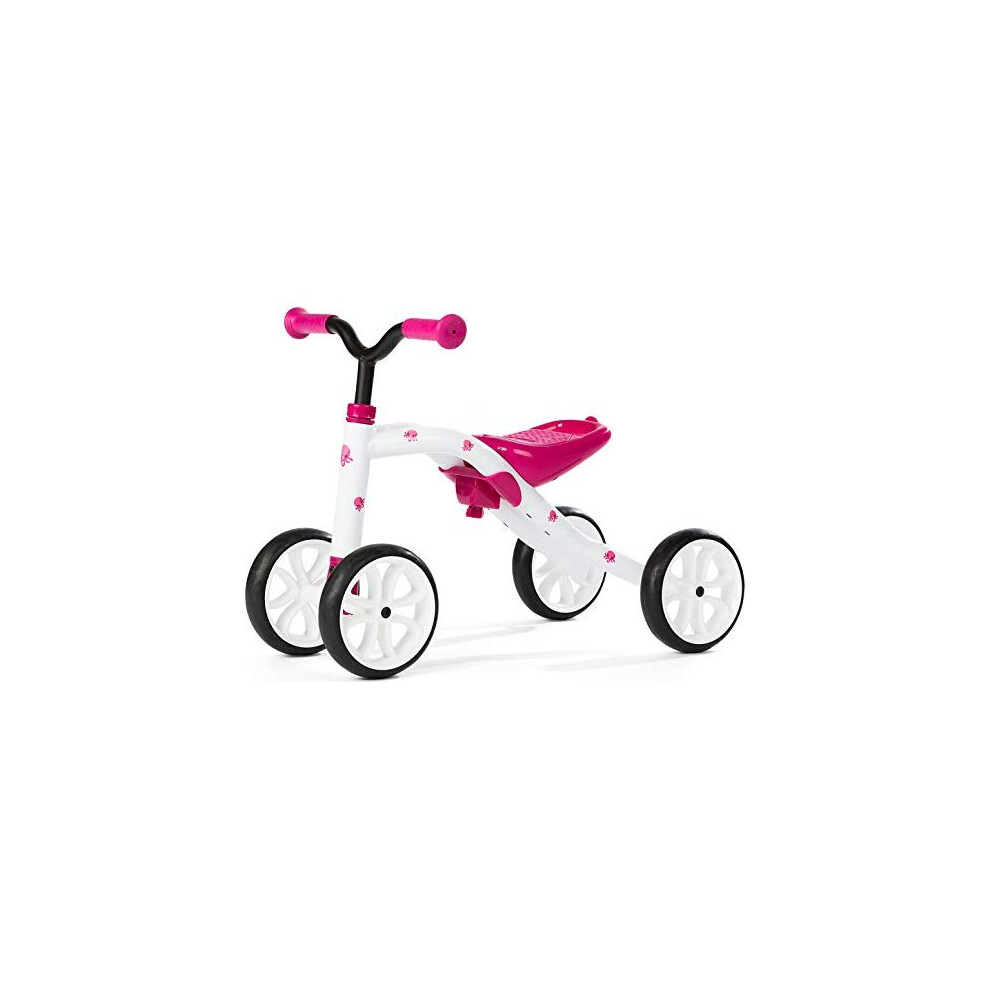 Chillafish Quadie stable 4-wheel ride-on for kids 1-3 year, 3 seat positions, grow-with-me ride-on with cookie storage in the seat, silent non-marking