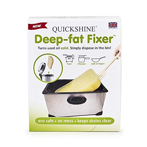 Quickshine Deep-Fat Fixer 2-Sachet Pack, White, Compact 15.3 x 12.4 x 5.1 cm