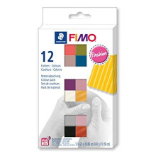 Muovailuvaha - FIMO - Soft - 12 värin valikoima - 300 g