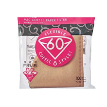 Hario VCF-02-100M, Natural, Paper Coffee Filters for V60 Dripper, Compatible with Size 02, 100 Pack
