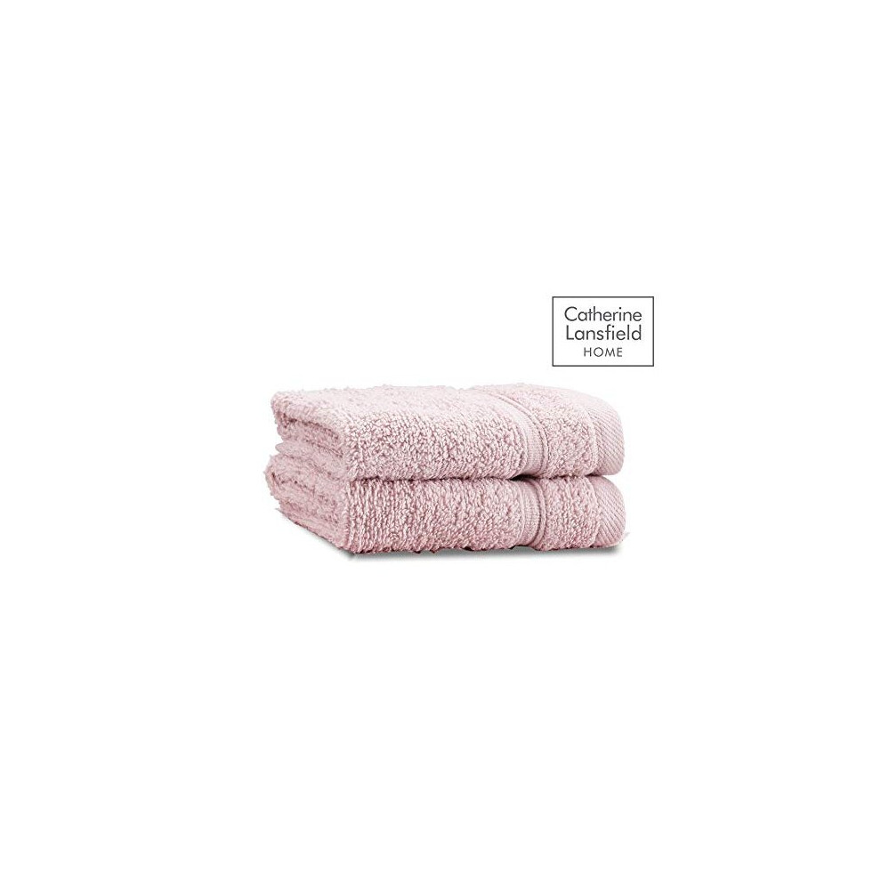 Catherine Lansfield Zero Twist Face Cloth Pair Pink