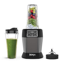Ninja Blender with Auto-iQ (BN495UK) 1000 W, 2 x 700 ml Cups, Black/Silver