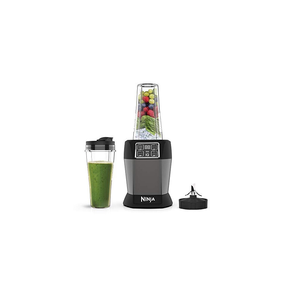Ninja Blender with Auto-iQ (BN495UK) 1000 W, 2 x 700 ml Cups, Black/Silver
