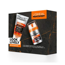 L'Oreal Paris Men Expert Gift Set for Men, Look Lively Anti-Fatigue Skin Duo: Hydra Energetic Face Wash and Moisturiser, 0.277 kg
