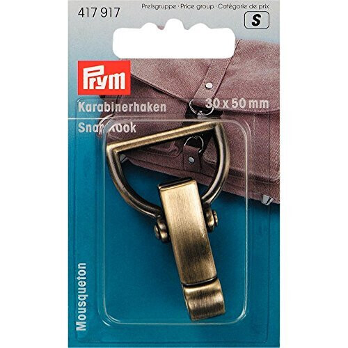Prym Prym 30 mm Snap Hook, Antique Brass Brushed