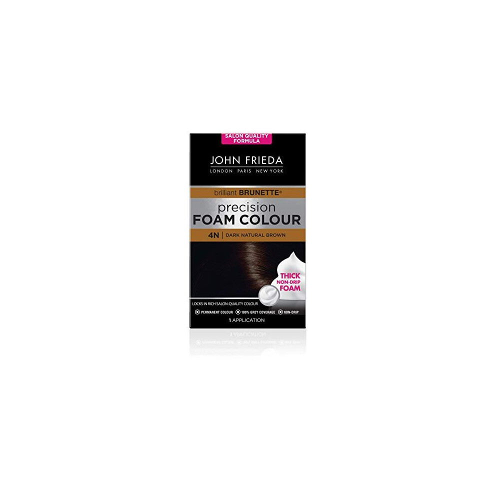 John Frieda Precision Foam Colour Hair Dye, Number 4N, Dark Natural Brown