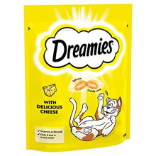 Dreamies Mega Pack Cat Treats, Tasty Snacks with Delicious Cheese, 6 Pouches of 200 g