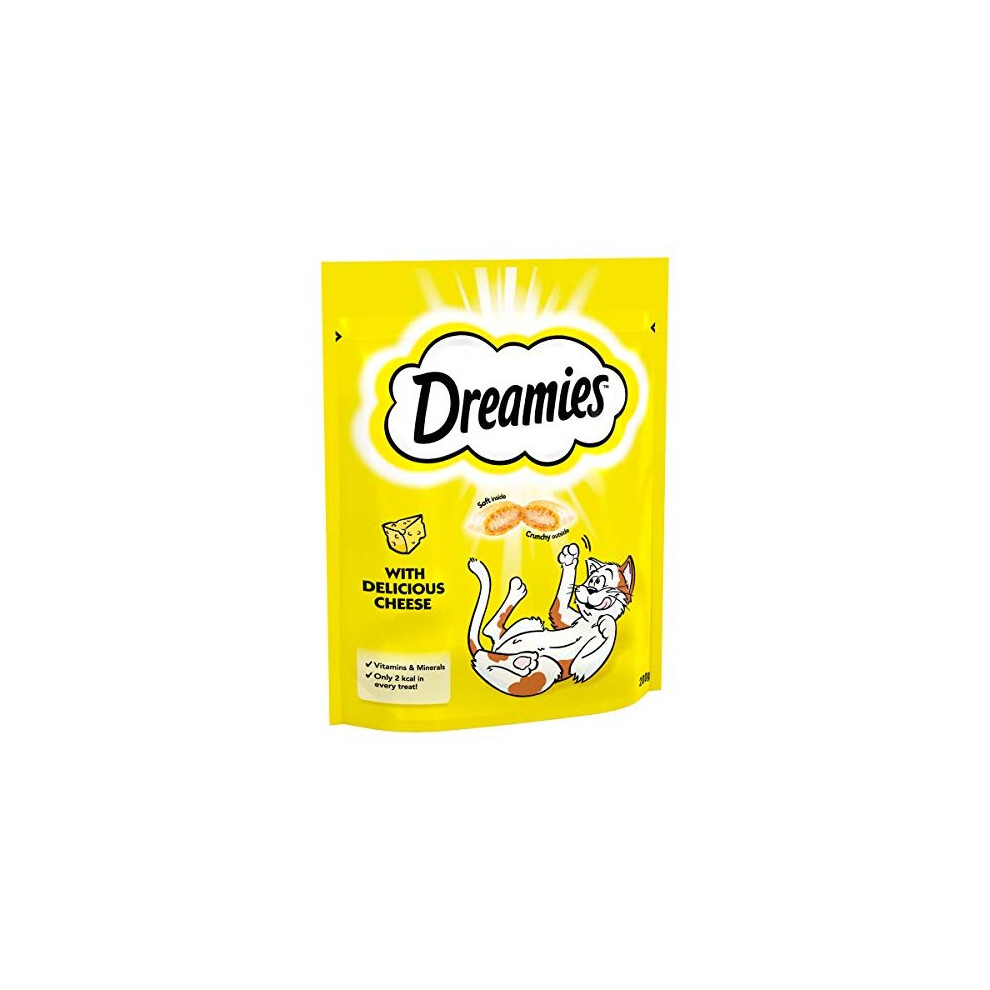 Dreamies Mega Pack Cat Treats, Tasty Snacks with Delicious Cheese, 6 Pouches of 200 g-image-OPC-P6FKWYR-NEW