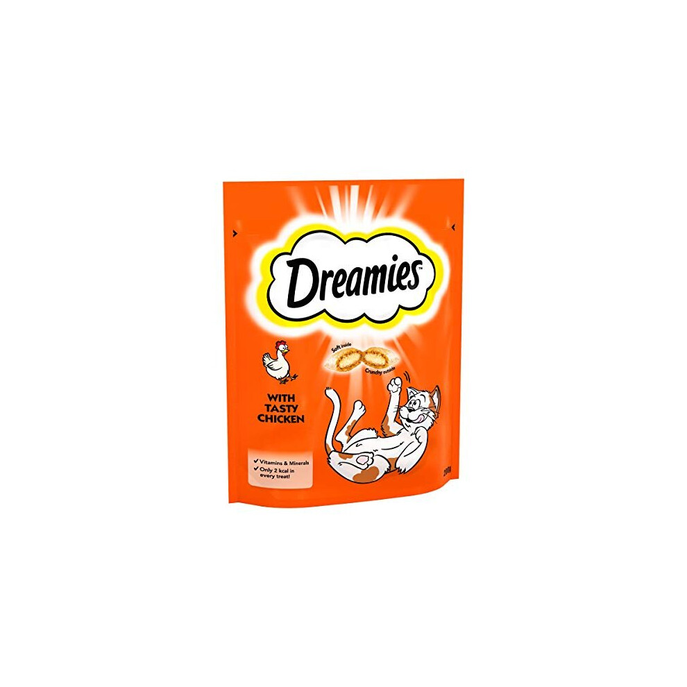 Dreamies Mega Pack Cat Treats, Tasty Snacks with Delicious Chicken, 6 Pouches of 200 g-image-OPC-P6FKWVG-NEW