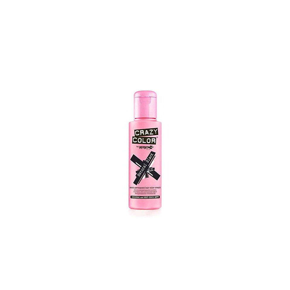 Crazy Color Hair Color Cream Number 32, Natural Black 100 Ml