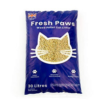 Fresh Paws Premium Wood Pellet Cat Litter, 30 L