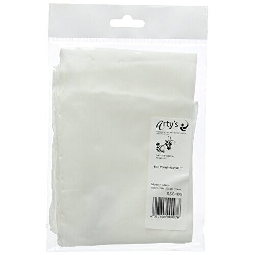 Pebeo 40 x 150 cm Silk Shawl, White