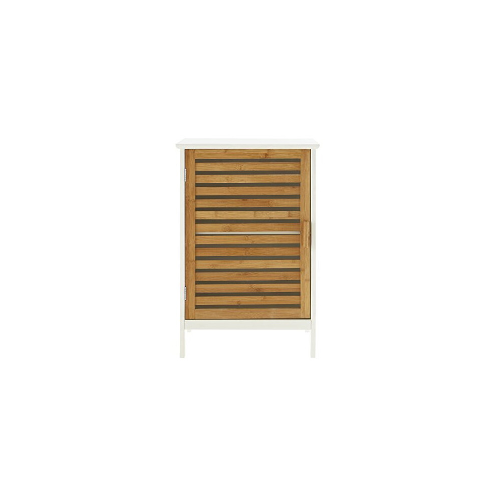 Premier Housewares Bamboo Floorstanding Cabinet - White