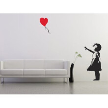 The Binary Box Little girl With Balloon Wall Sticker