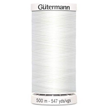 Gtermann, Wei, 500 m/547 yd, Allesnher aus Polyester, 5,5 x 3,5 x 3,5 cm, 500 Meter