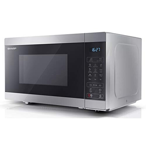 Sharp Sharp YC-MG81U-S 28 L 900W Digital Touch Control Microwave with 1100W Grill & Ceramic Enamel Interior - Silver