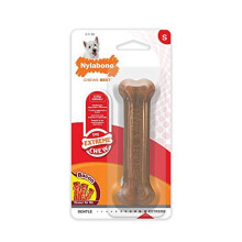 Nylabone Dura Chew Extreme Tough Dog Chew Toy Bone, Bacon Flavour, S, for Dogs up to 11 kg