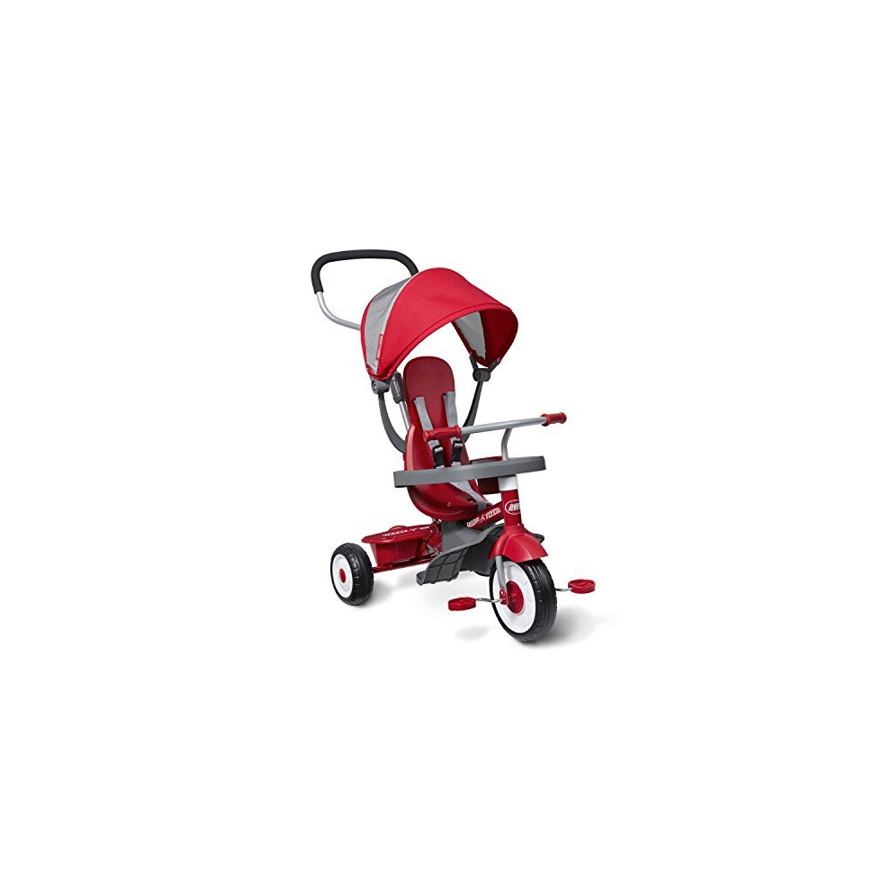 Radio Flyer 481A 4-in-1 Stroll 'N Trike, Red Toddler Tricycle for Ages 9 Months-5 Years