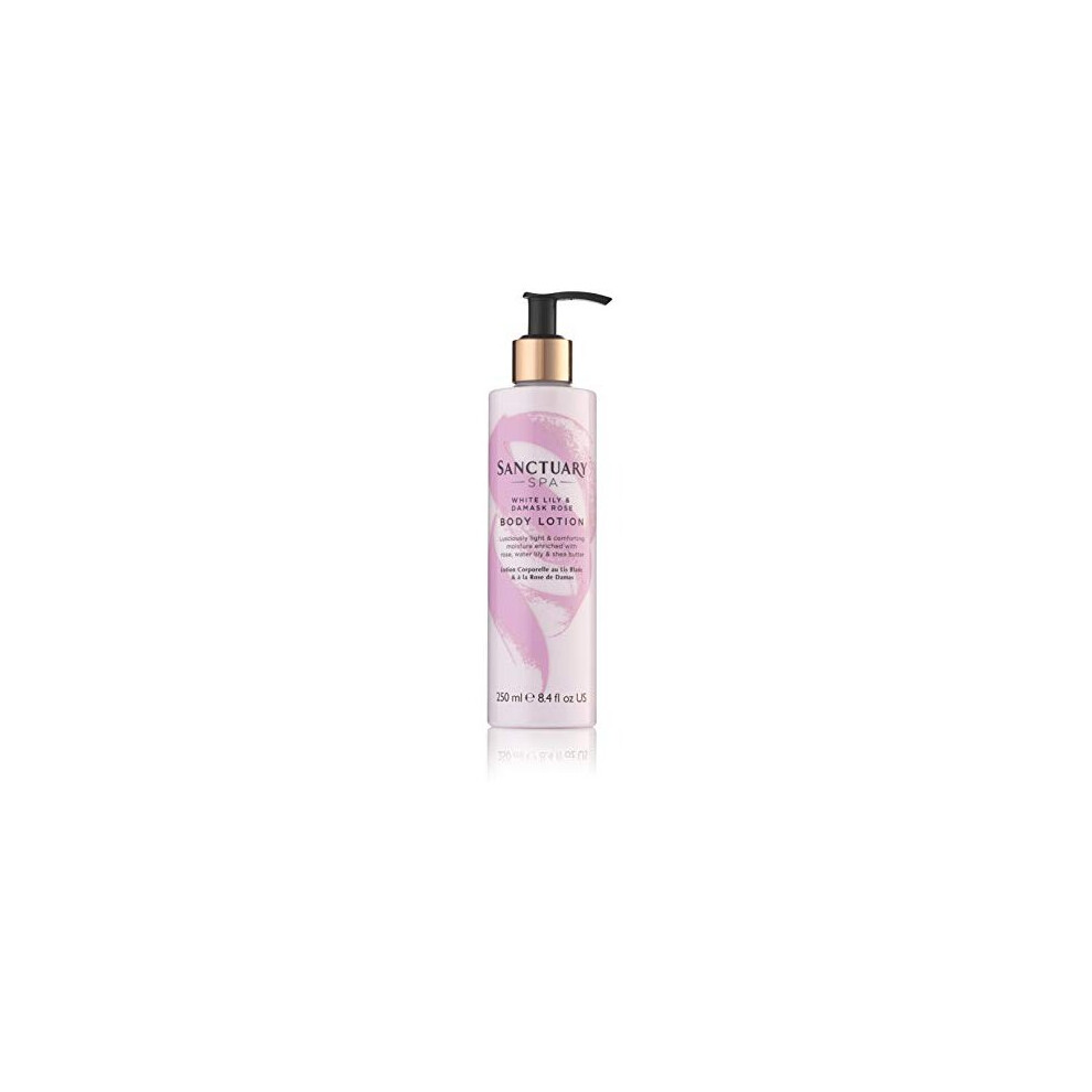 Sanctuary Spa Body Lotion White Lily and Damask Rose Body Moisturiser, 250 ml