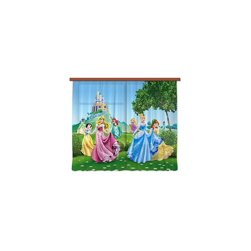 Disney 3D Photo Print Curtain, Fabric, Multi-Colour, 180 x 160 cm/ 71 x 63 inches