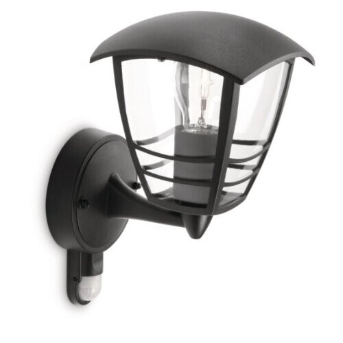 Philips Wandlampe für den Außenbereich - PHILIPS - Creek - Schwarz - Mit Sensor - IP44