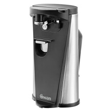 Swan SP20110N 3-in-1 Hands Free Can Tin, Including Knife Sharpener and Bottle Opener, stainless steel, 60 W, Black