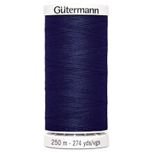 Gutermann Sew-All Polyester Thread, 250m, Navy Blue (0310) – Versatile, strong, colorfast sewing thread for all fabrics
