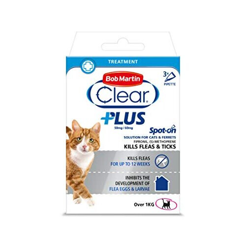 Bob Martin Bob Martin Clear Plus Spot-On Solution for Cats and Ferrets 3 Tubes 21 g