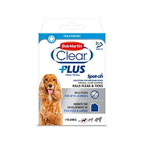 Bob Martin Bob Martin Clear Plus Spot-On Solution for Medium Dogs 3 Tubes 21 g