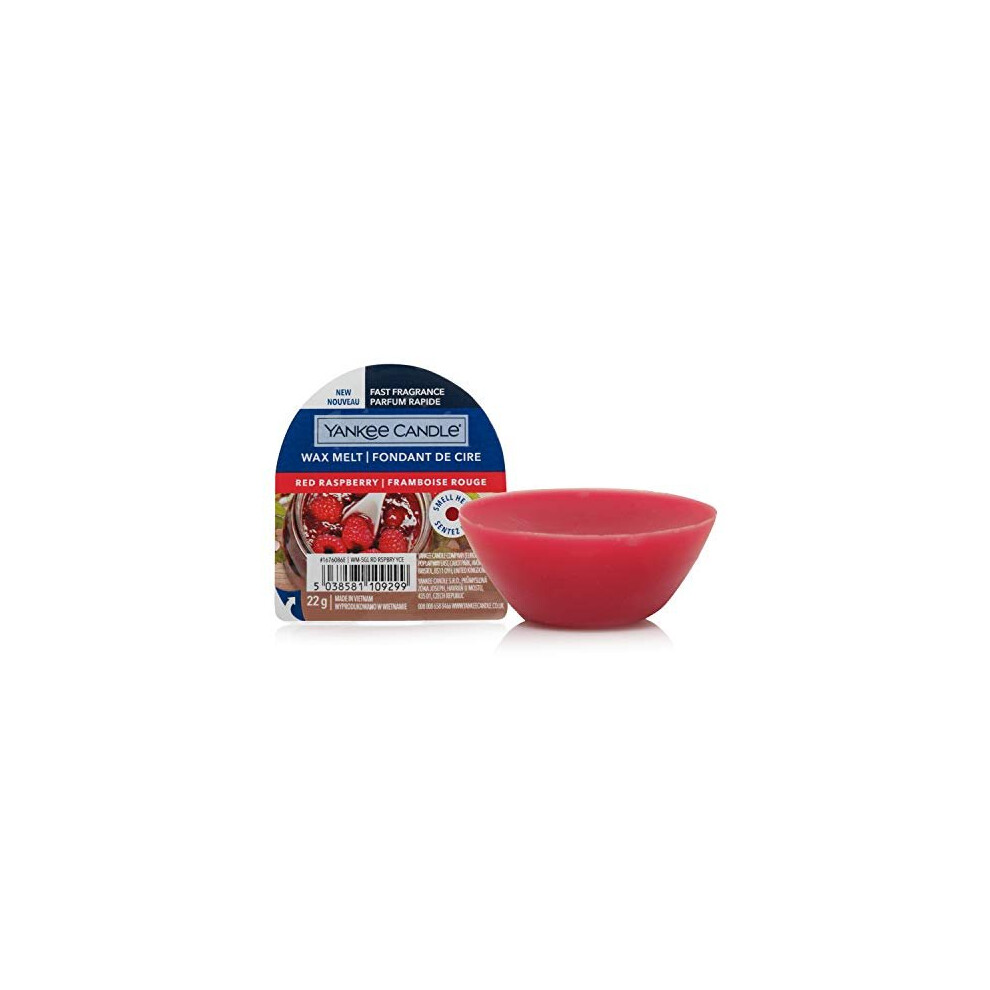 Yankee Candle Wax Melts | Red Raspberry | Up to 8 Hours of Fragrance | 1 Count, Red