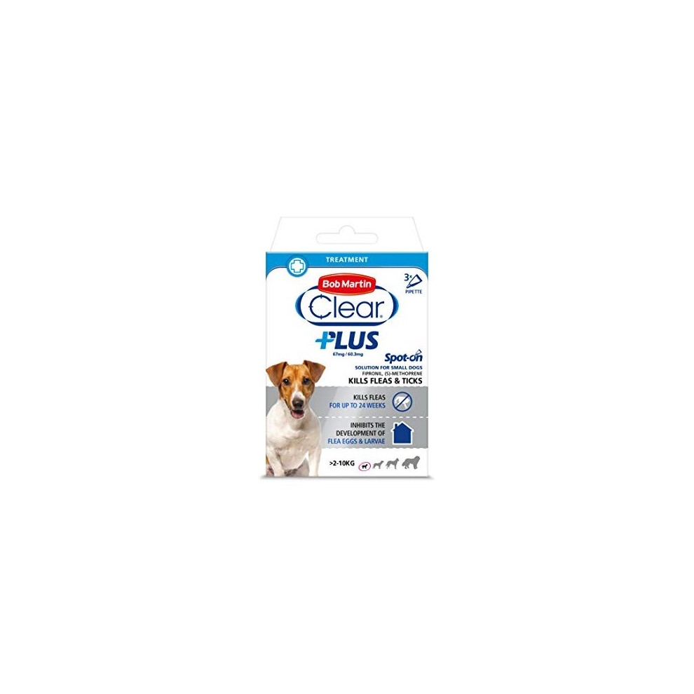 Bob Martin Clear Plus Spot-On Solution for Small Dogs 3 Tubes 21 g