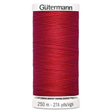 Gutermann Sew All Polyester Thread, 250Mtr, Crimson Red (0156)
