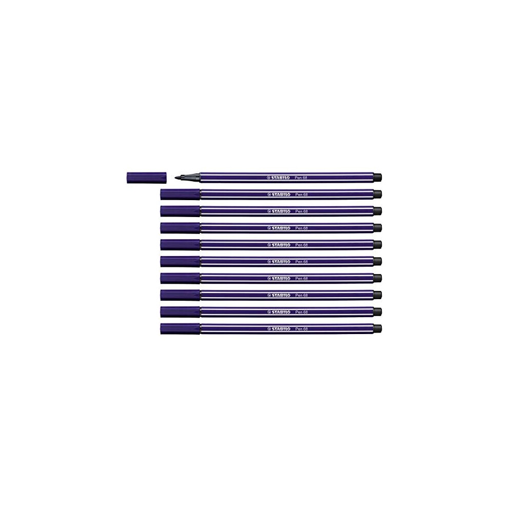 Photos - Pen STABILO Premium Felt Tip  -   68 pressian Blue Box of 10 