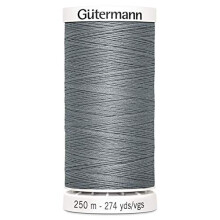 Gutermann Sew All Polyester Thread, 250Mtr, Silver Grey (0040)