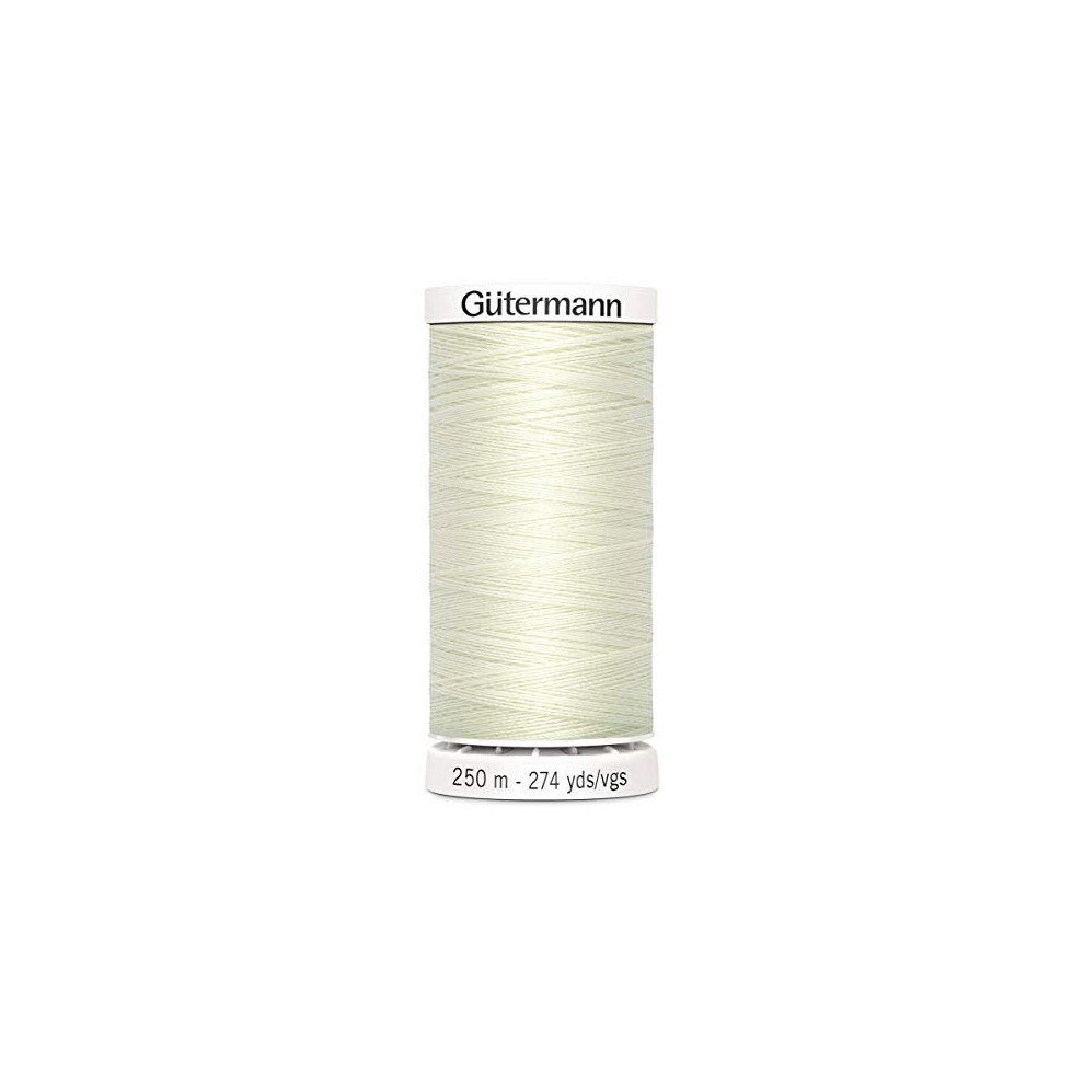 Gutermann Sew All Polyester Thread, 250Mtr, Ivory (0001)