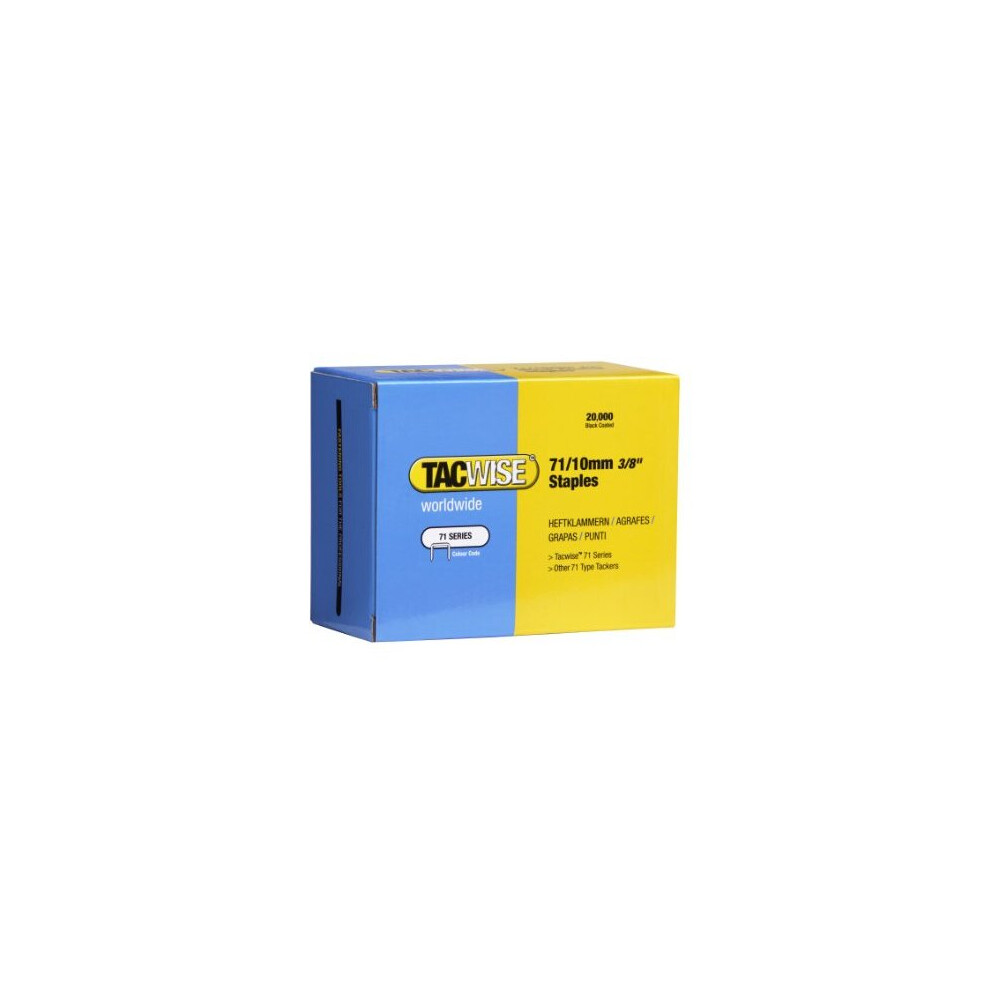 Tacwise Type 71/ 10mm Staples For Staple Gun - (Box Of 20000)