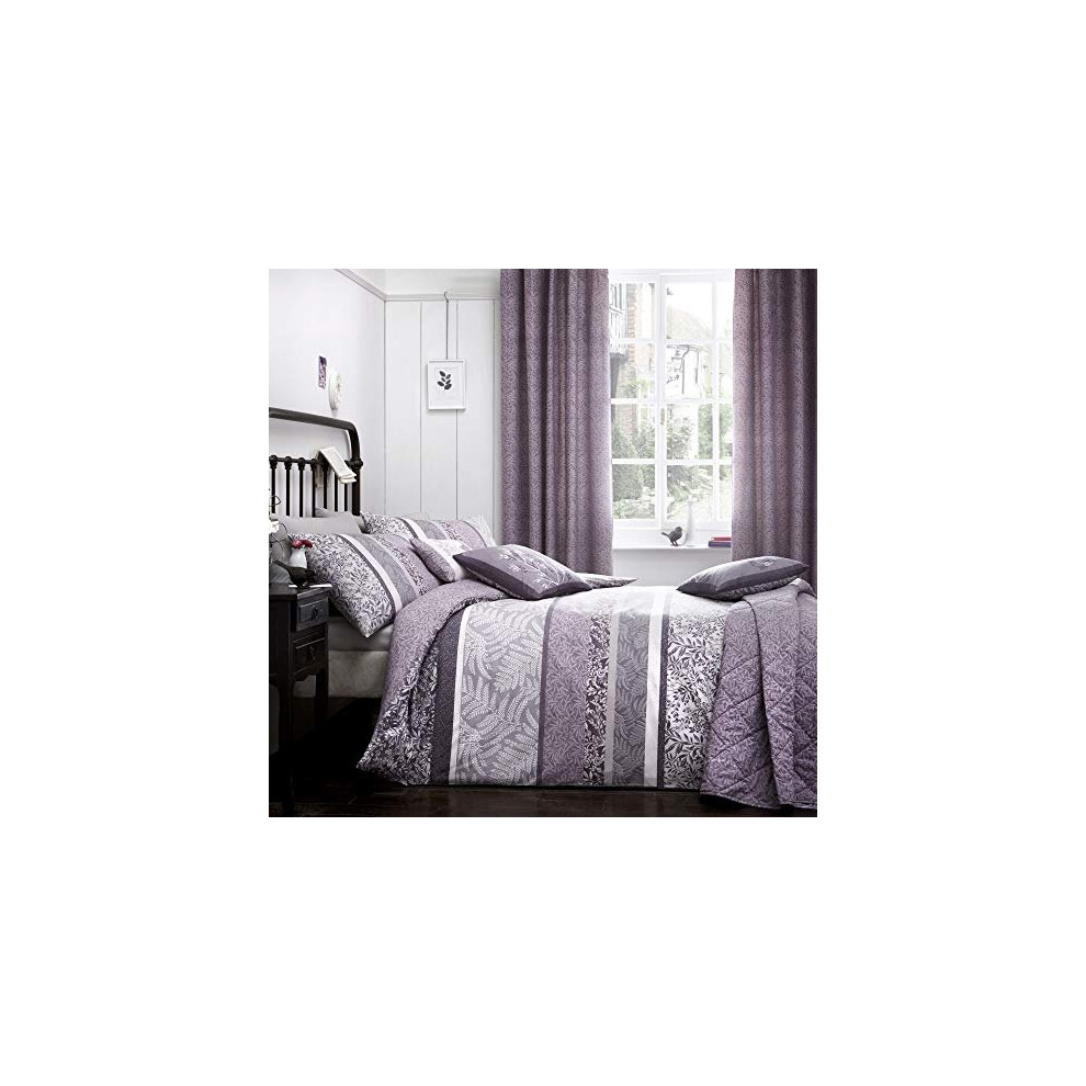 Dreams & Drapes - Hanworth - Easy Care Duvet Cover Set - Single, Heather