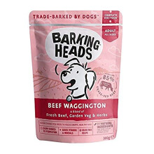 Barking Heads Wet Dog Food - Beef waggington - 85% Natural, Grass-Fed Beef with No Artificial Flavours, Grain-Free Recipe with Added Vitamins and Mine
